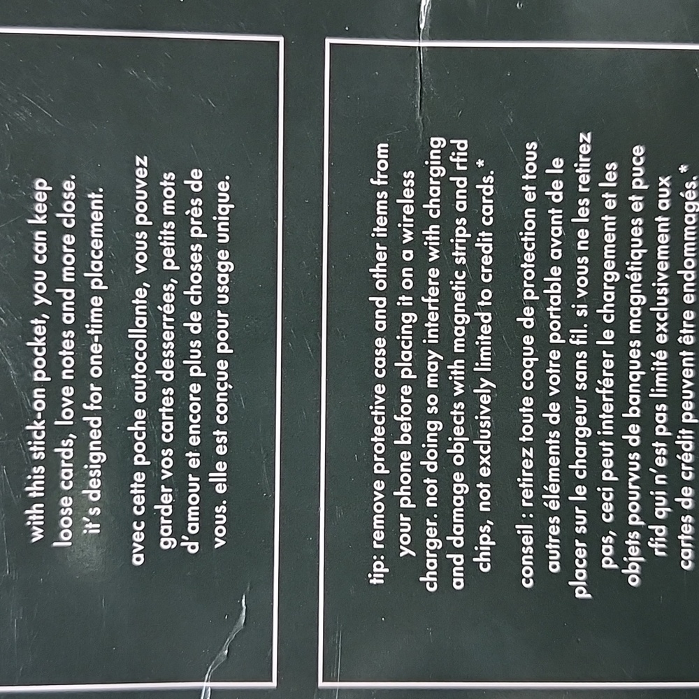 KATE SPADE NEW YORK SILVER GLITTER SHINE PHONE STICKER POCKET CARD HOLDER - Picture 6 of 9